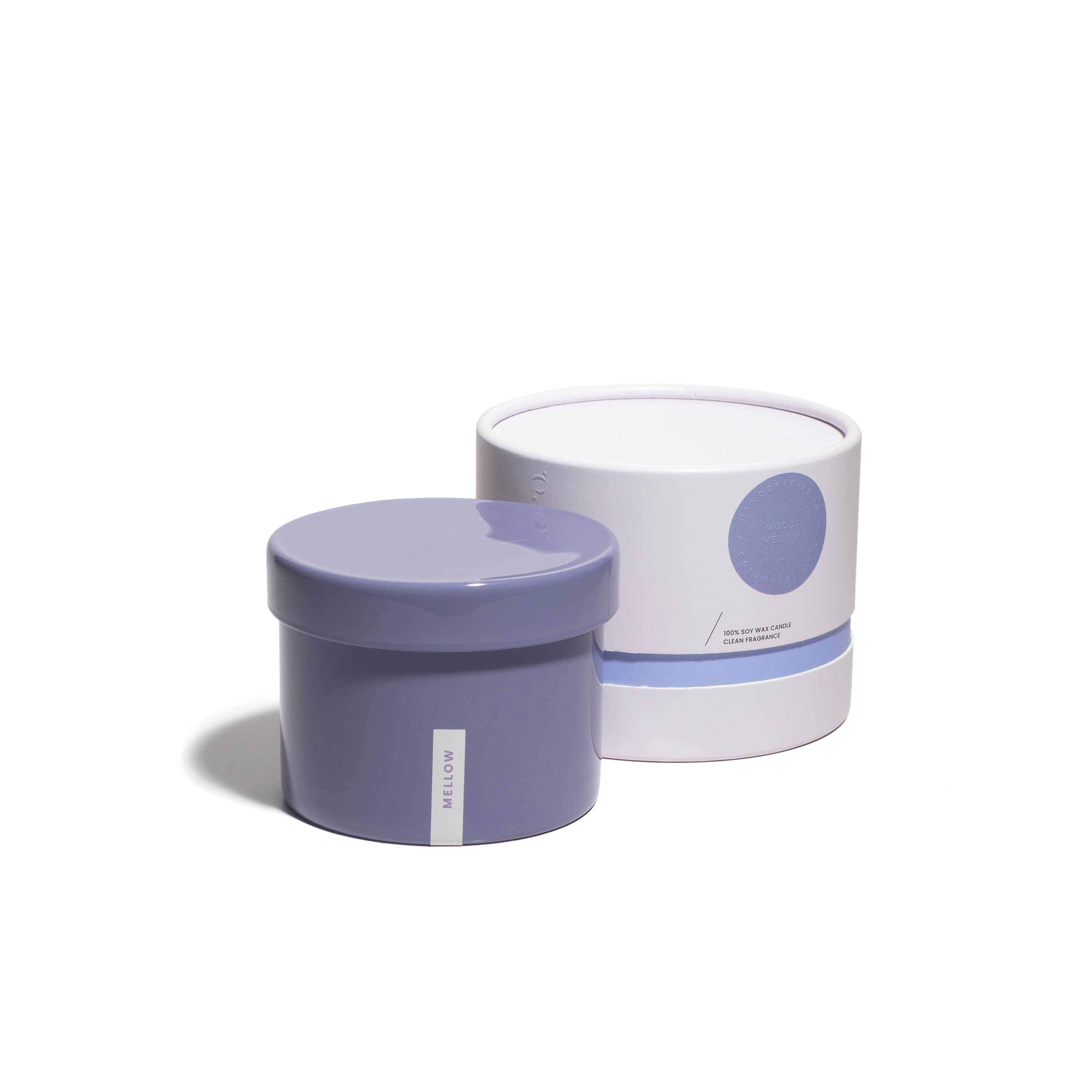 Mellow | 16oz Soy Candle - Reusable Purple Container