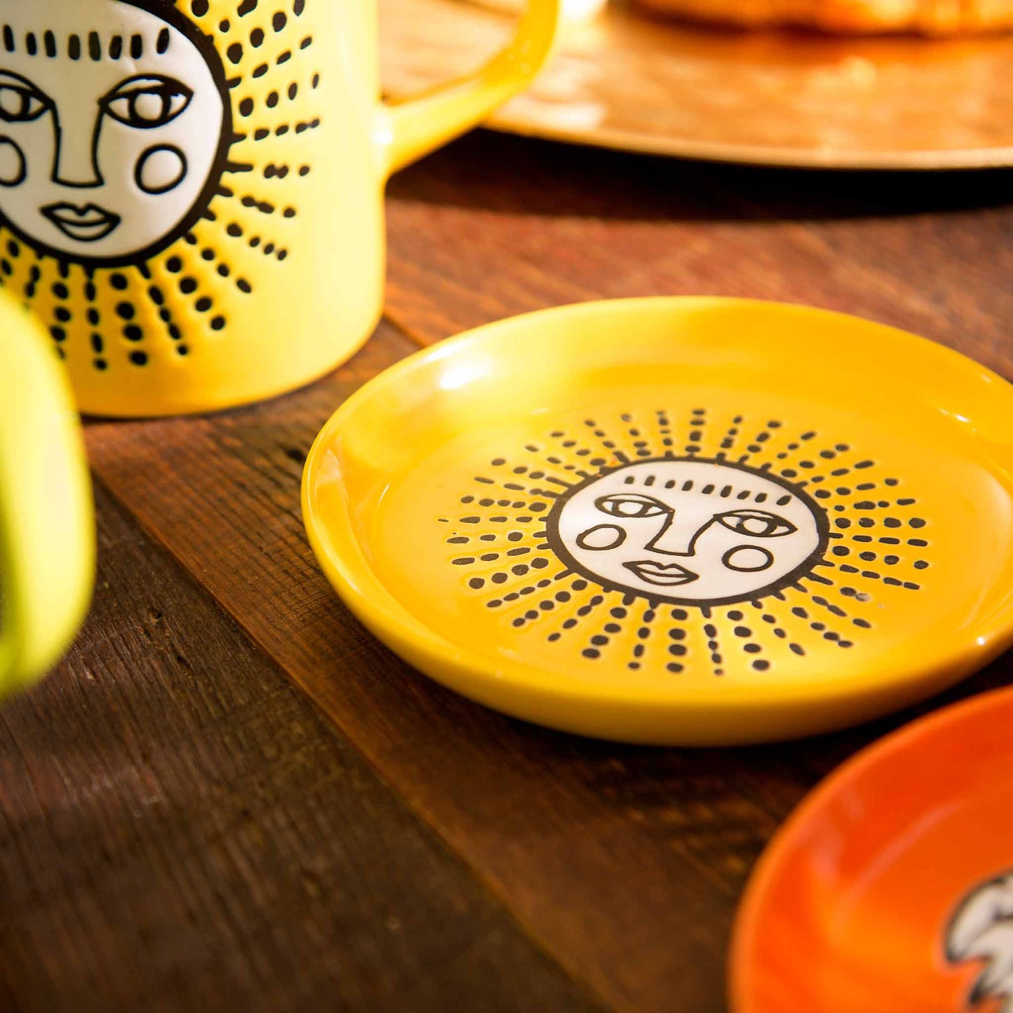 Cuppa Color Coaster | Yellow Sun