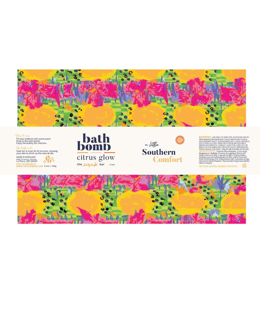 Orange Citrus Glow Bath Bomb 6.5oz