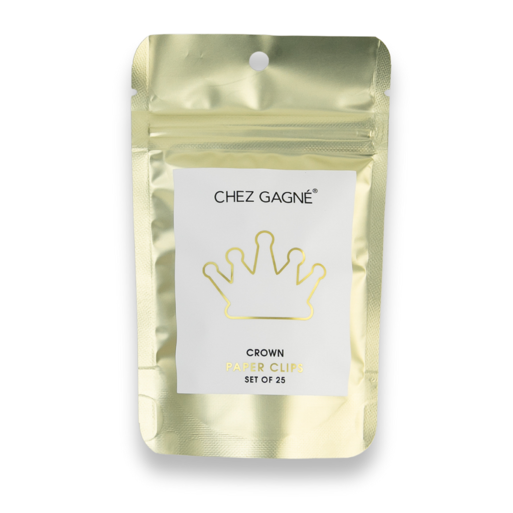 Crown Gold Plated Paper Clips - Pack of 25