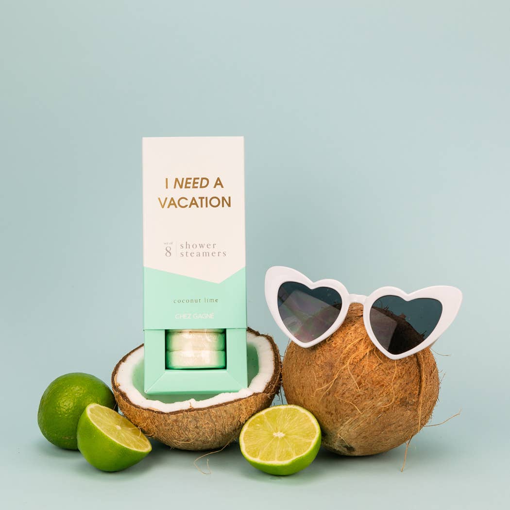 I Need A Vacation Shower Steamers - Coconut Lime - Set of 8