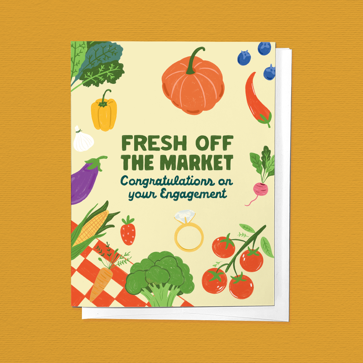 Fresh Off The Market Engagement Congratulation Greeting Card