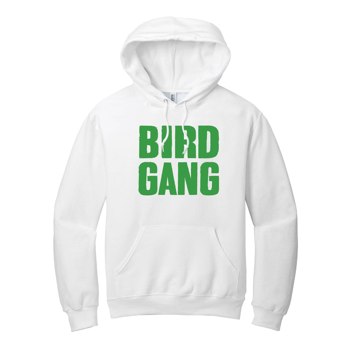 Bird Gang Hoodie: Heather Kelly Green / XL