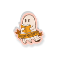 Just One More Chapter Ghost Reading Book Cute Vinyl Sticker