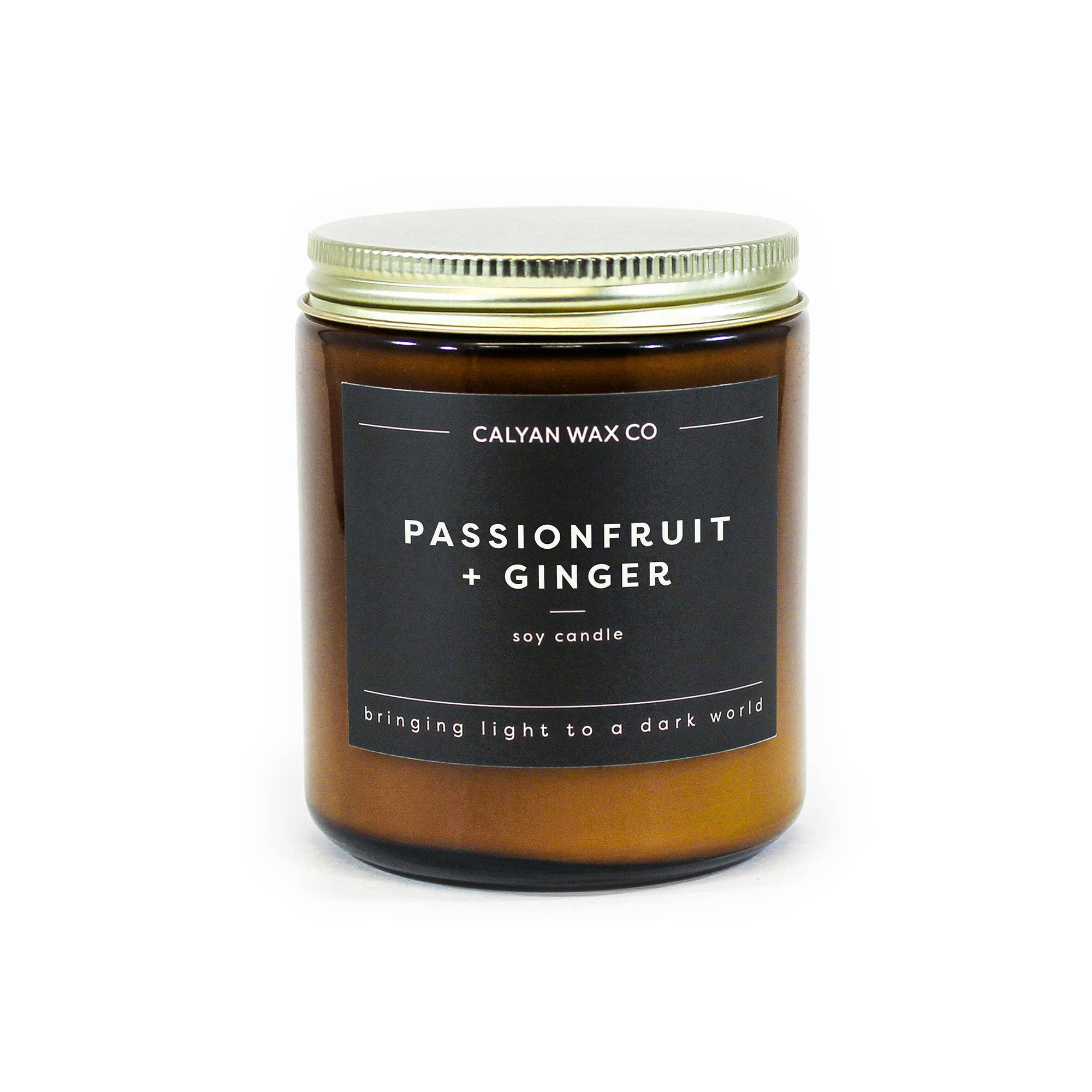 Passionfruit + Ginger - Amber Jar Soy Candle