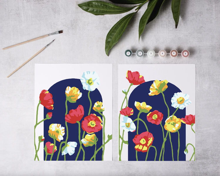 Field of Poppies Paint-By-Numbers kit
