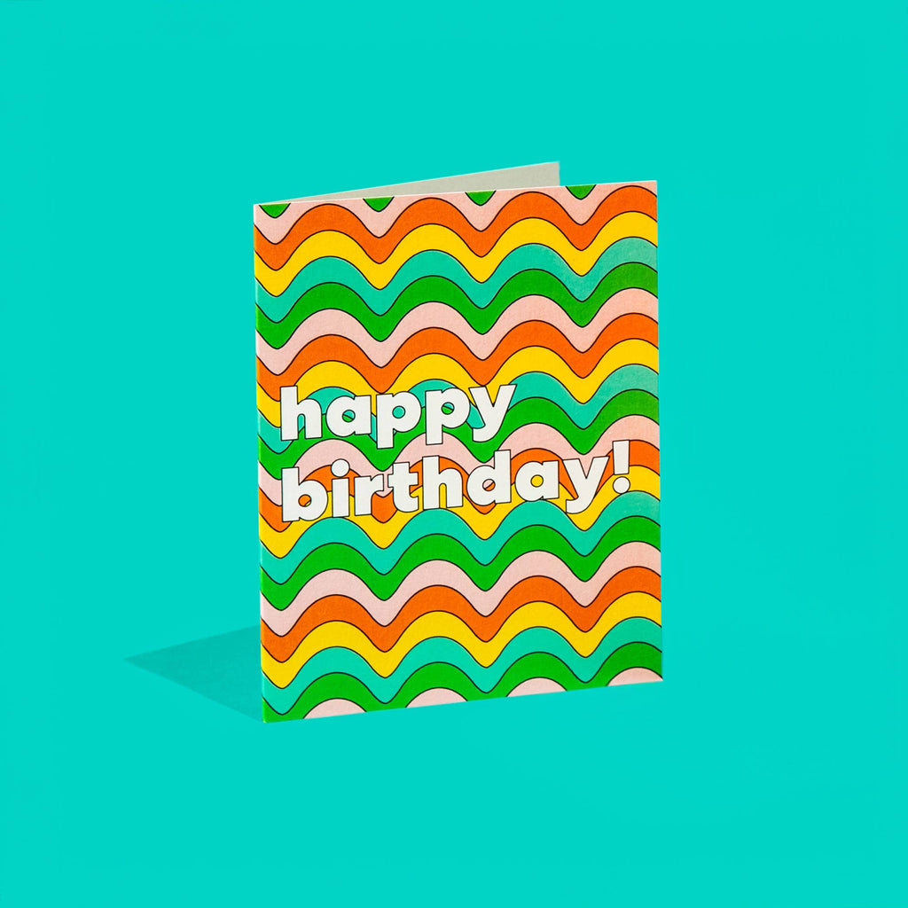 Wavy Happy Birthday Card