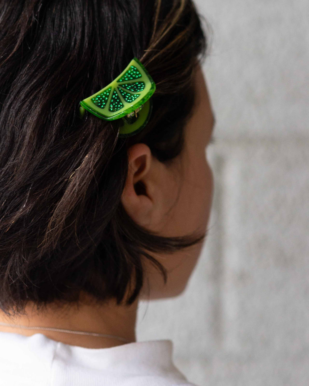 Mini Lime Slice Hair Claw Clip