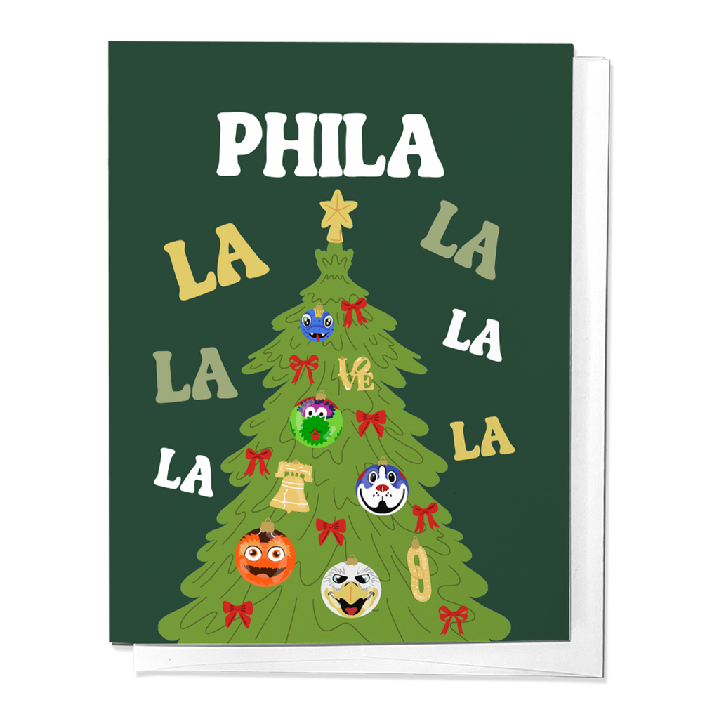 Phila La La Philly Sports Holiday Christmas Greeting Card