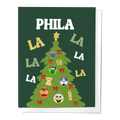Phila La La Philly Sports Holiday Christmas Greeting Card