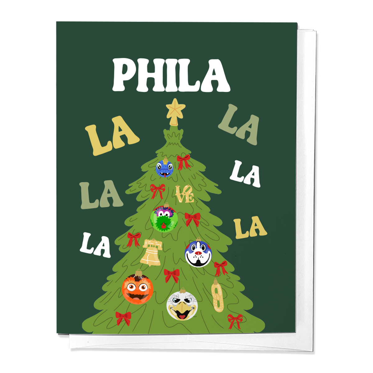 Phila La La Philly Sports Holiday Christmas Greeting Card