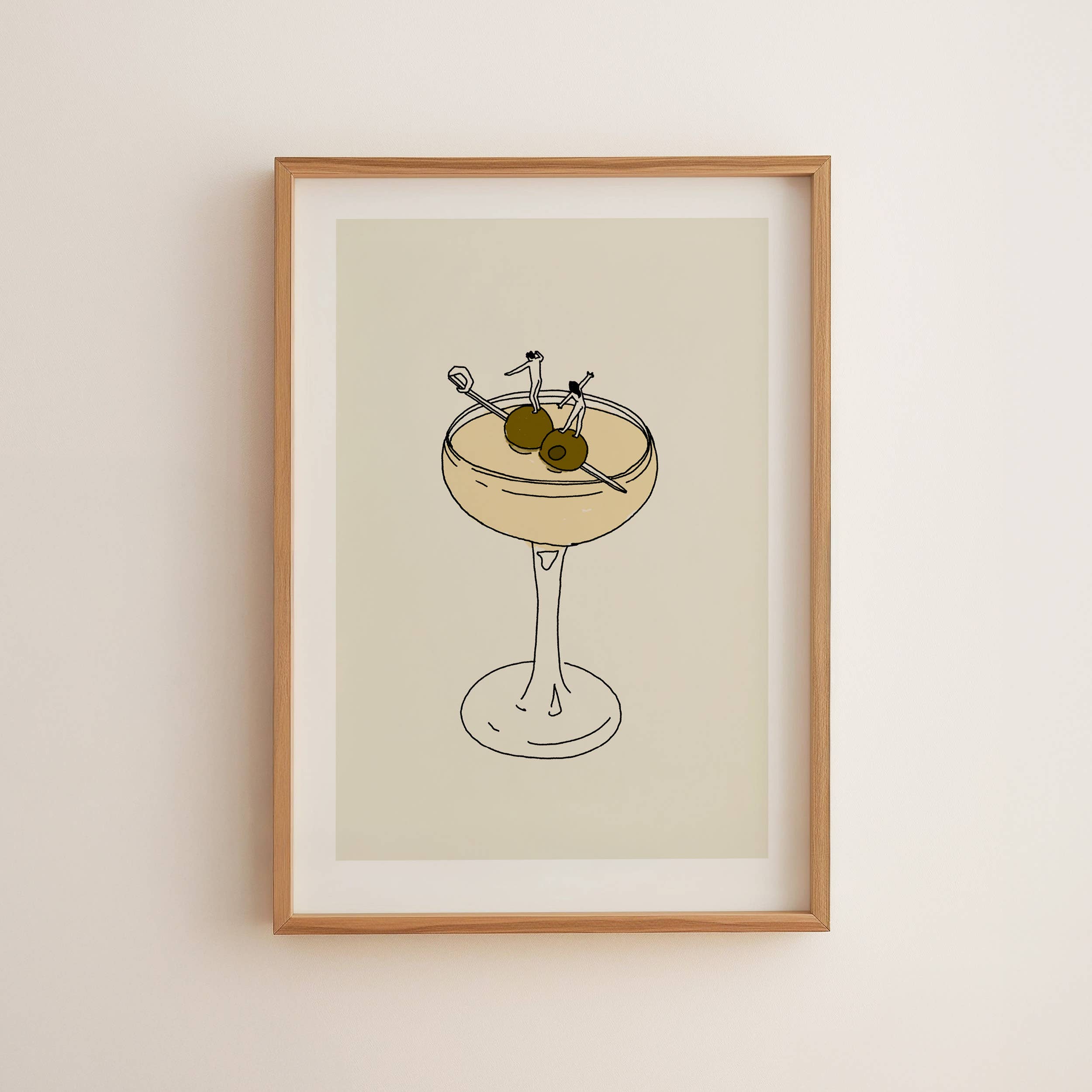 Classic Cocktail Wall Art: 8x10