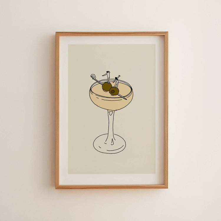 Classic Cocktail Wall Art: 11x14