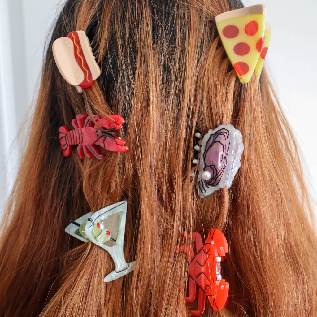 Mini Martini Hair Claw Clip