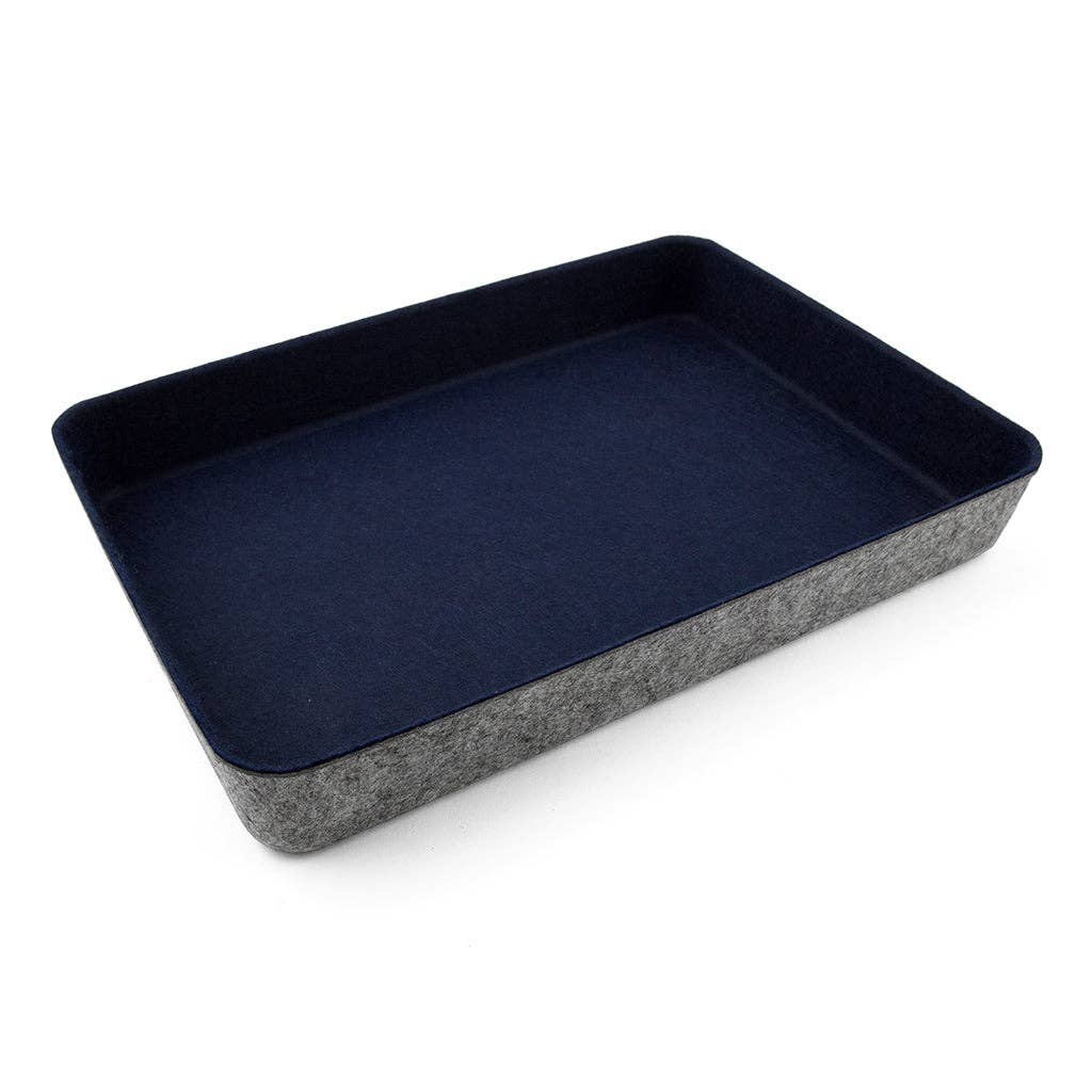 felt·like·it!™ paper tray tapered storage bins: Blue