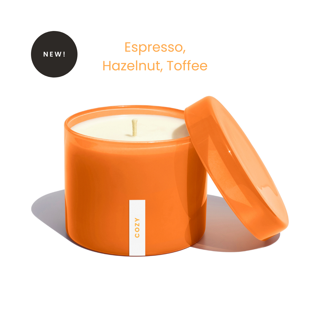 Cozy | 16oz Soy Candle - Reusable Orange Container