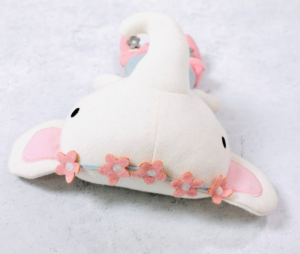 Harper Elephant Organic Cotton Knit Stuffed Animal / Pink