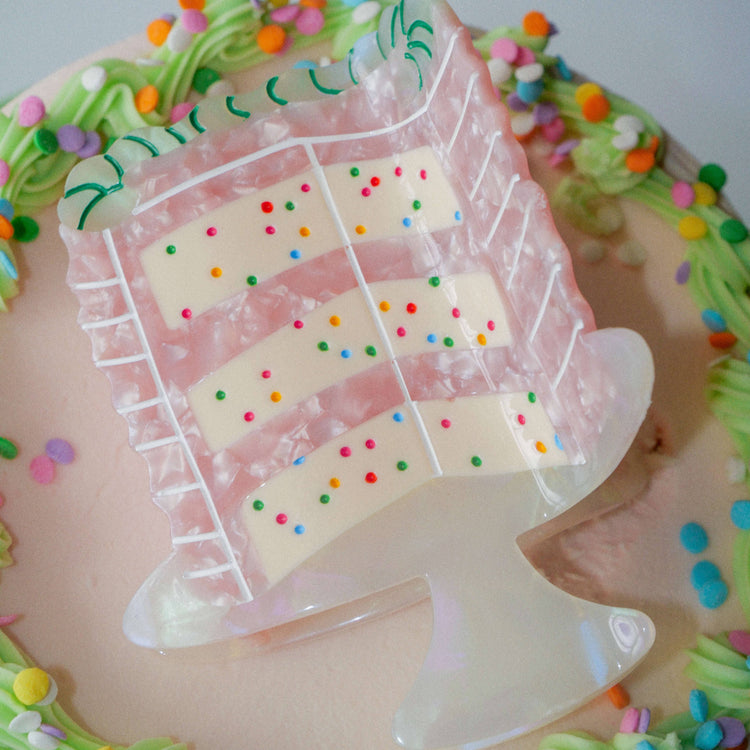 Large Confetti Cake Hair Claw Clip