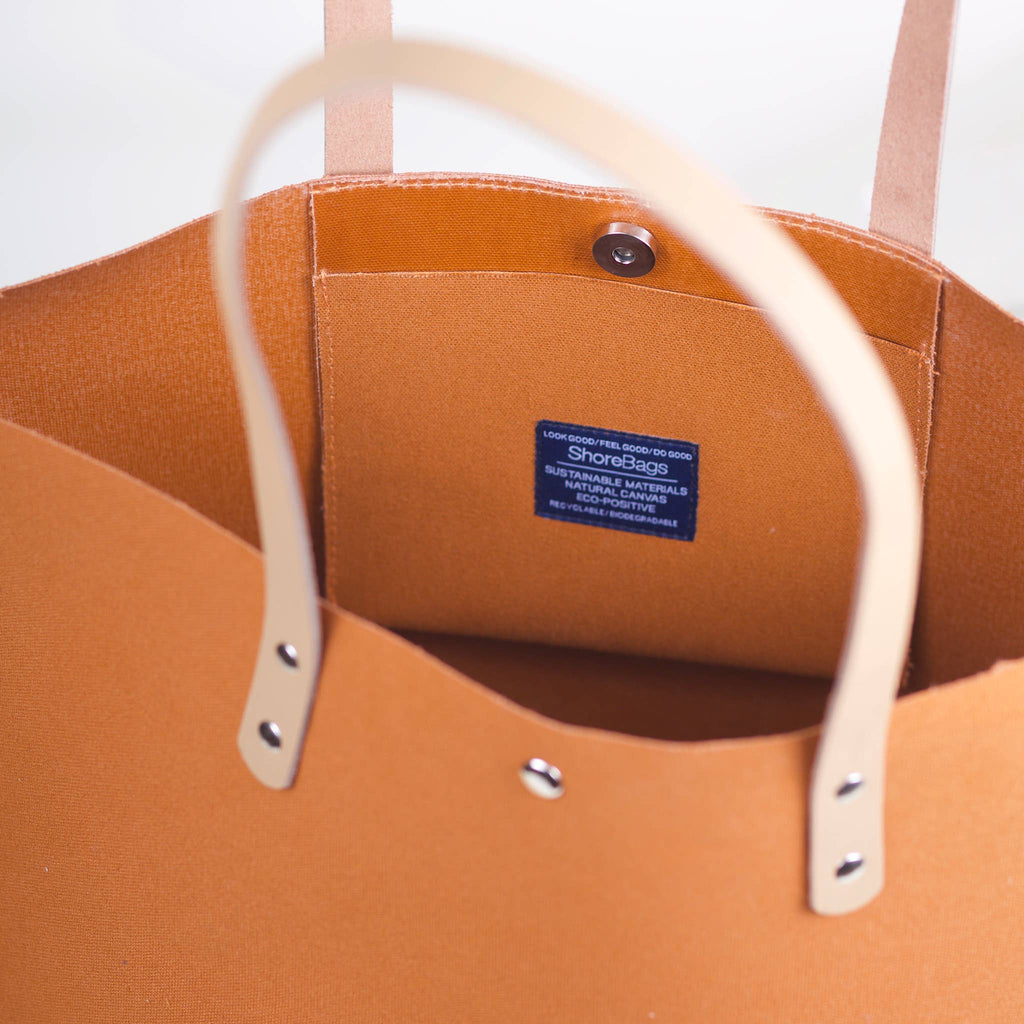 Monterey Laminated Canvas Leather Tote