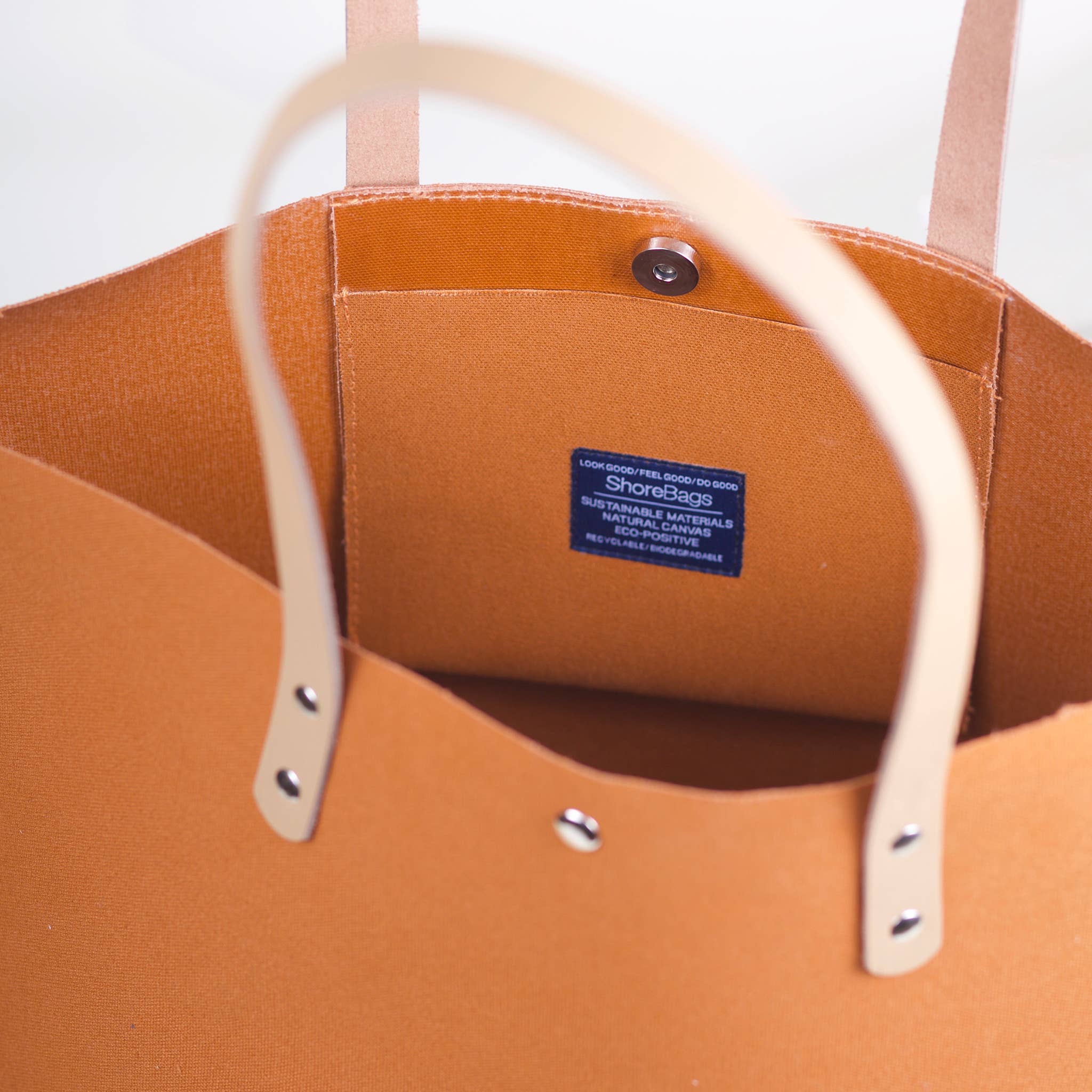 Monterey Laminated Canvas Leather Tote