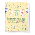 Philly's Newest All-Star Newborn Baby Congrats Greeting Card
