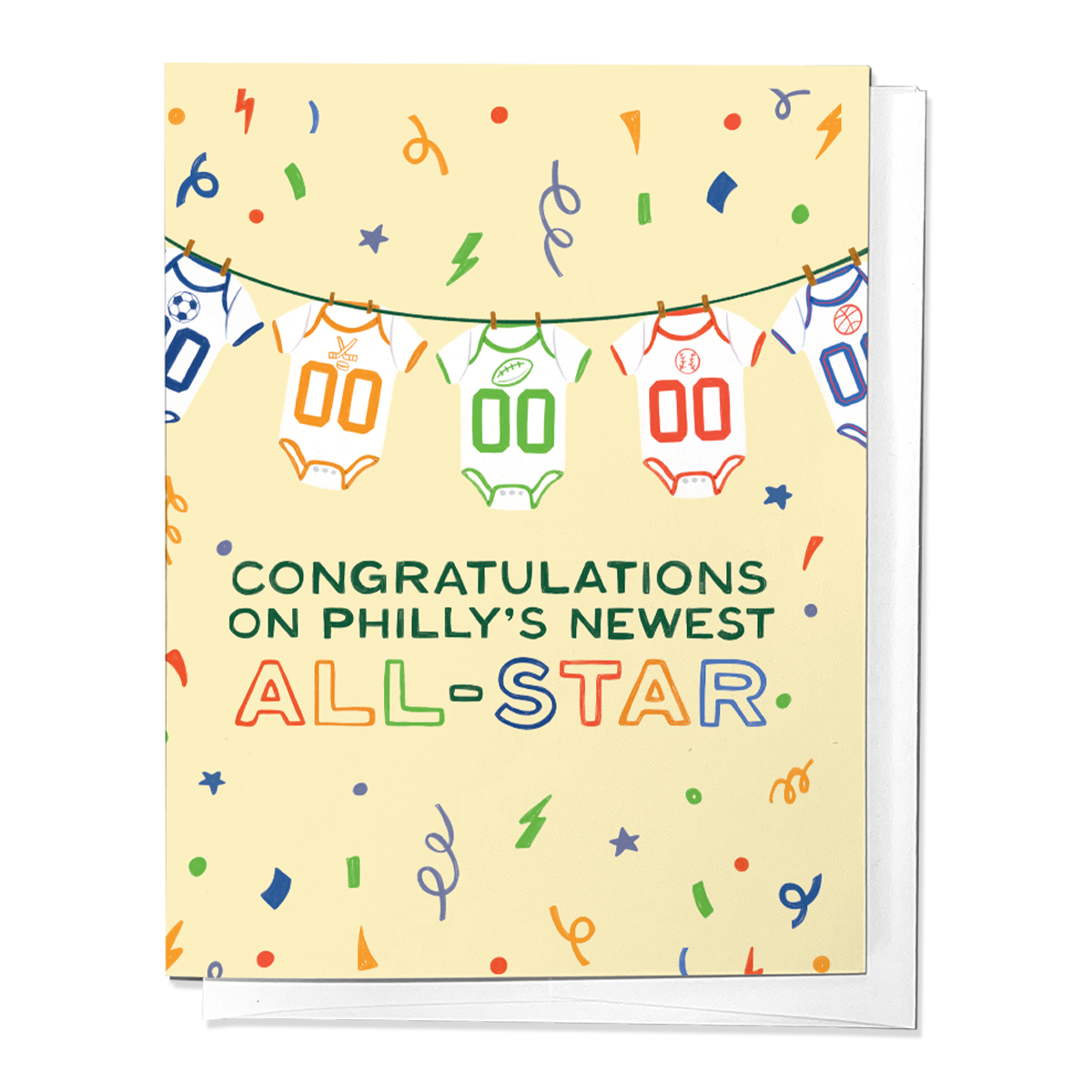 Philly's Newest All-Star Newborn Baby Congrats Greeting Card