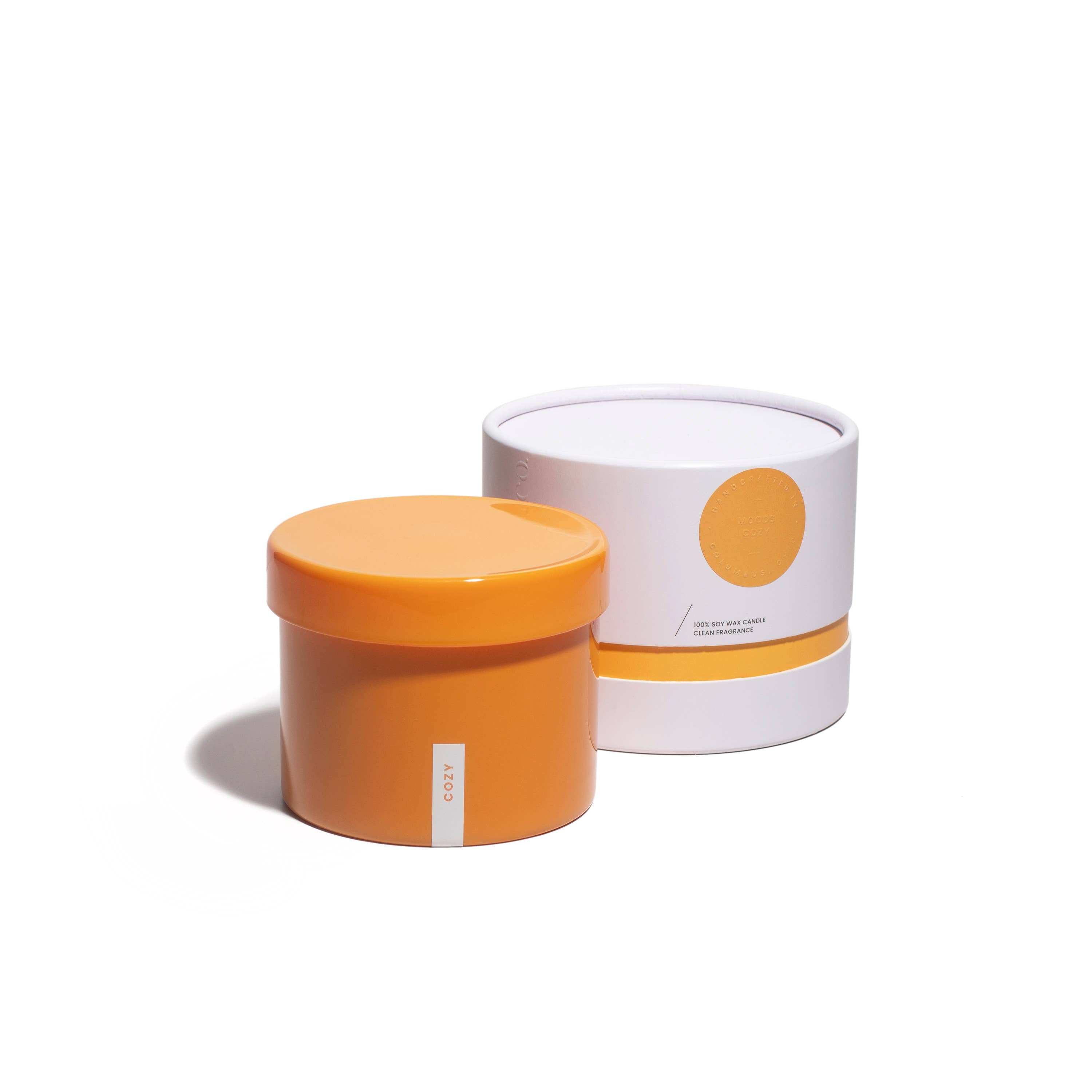 Cozy | 16oz Soy Candle - Reusable Orange Container
