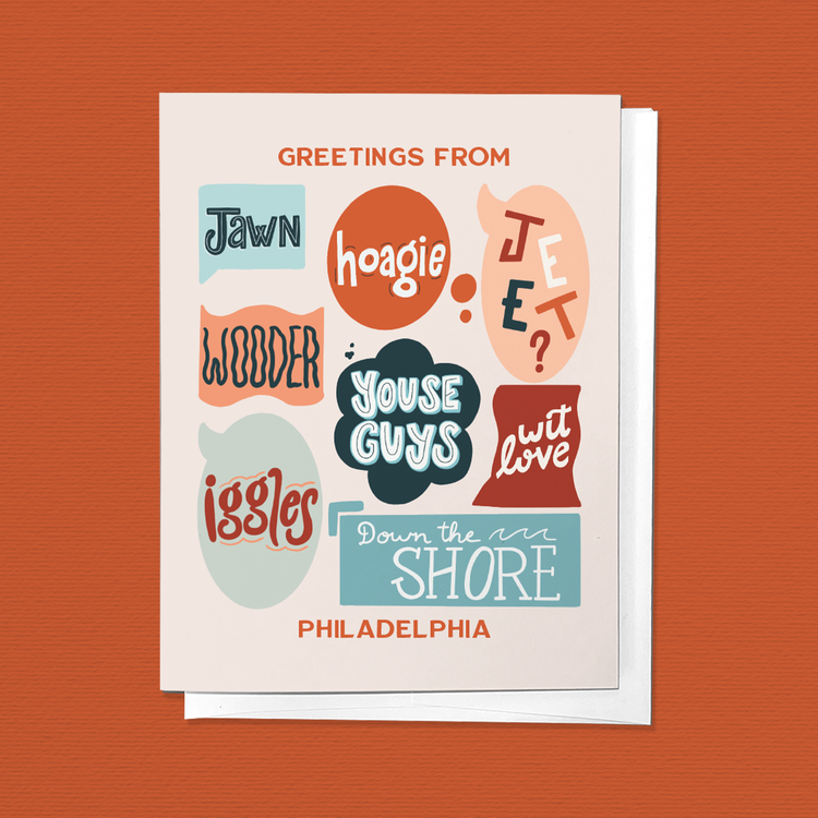 Greetings from Philadelphia Slang Card