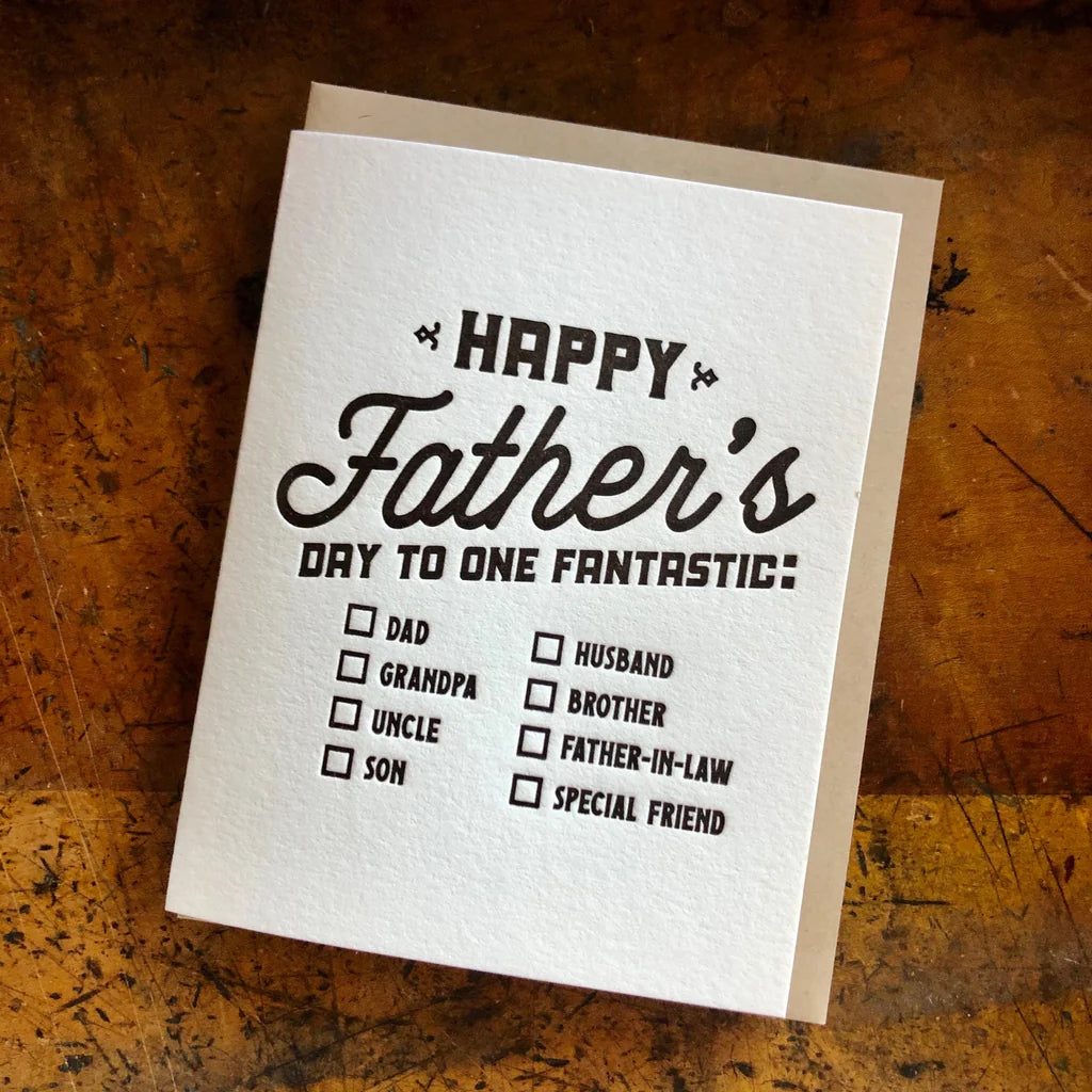 Happy Father's Day Check the Box Card