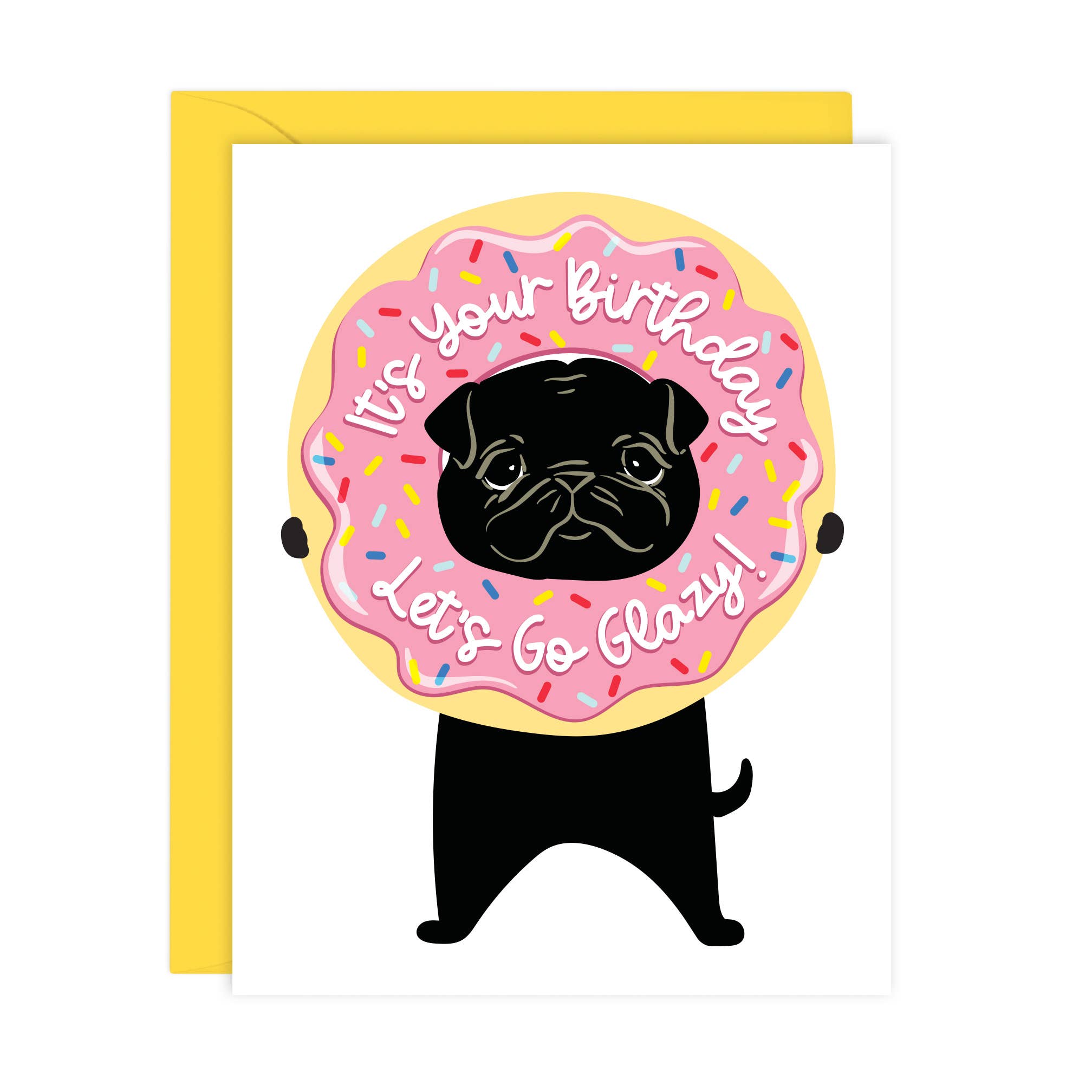 Let's Go "Glazy!" | Donut Pun | Dog Birthday Card