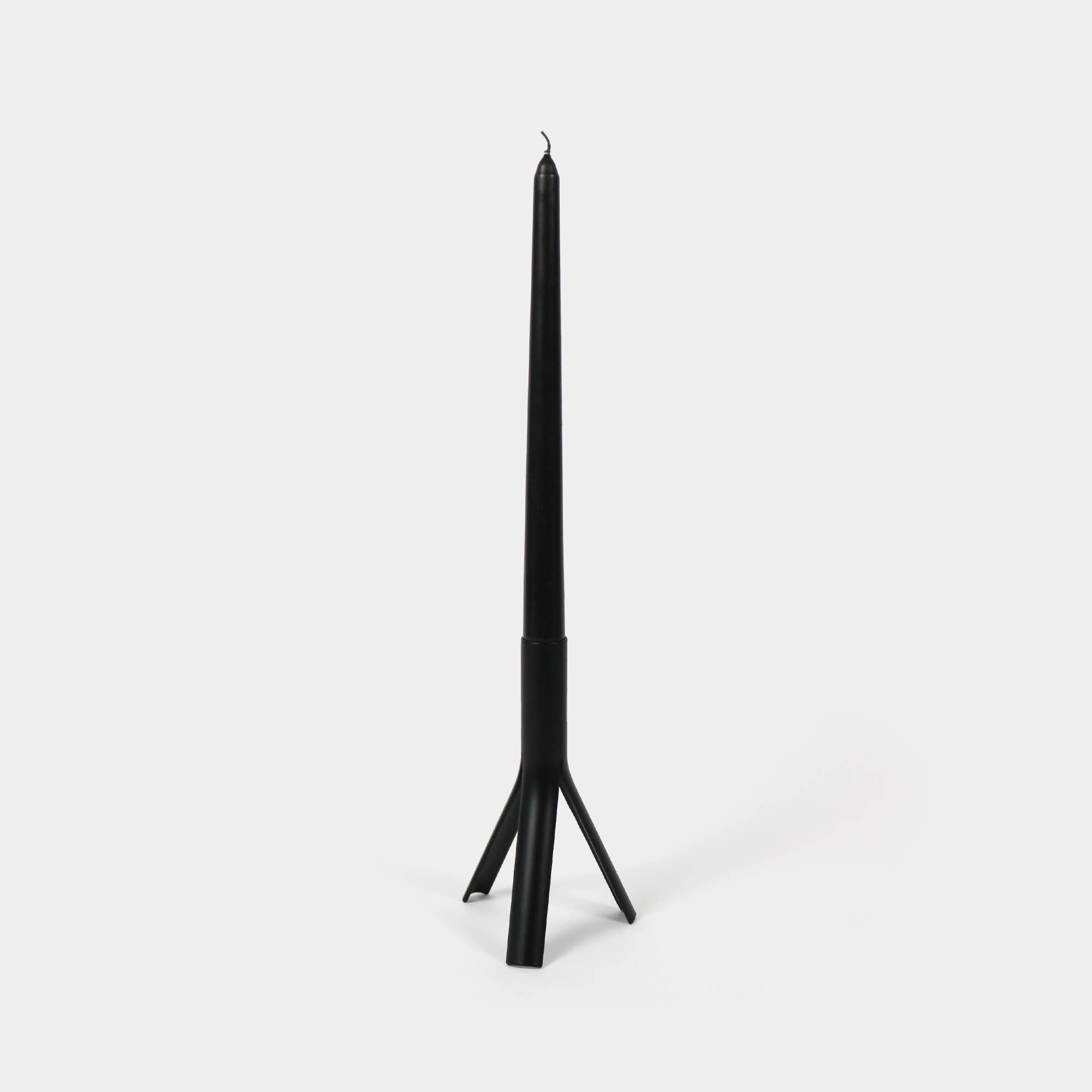 Rocket Candle Holder Black