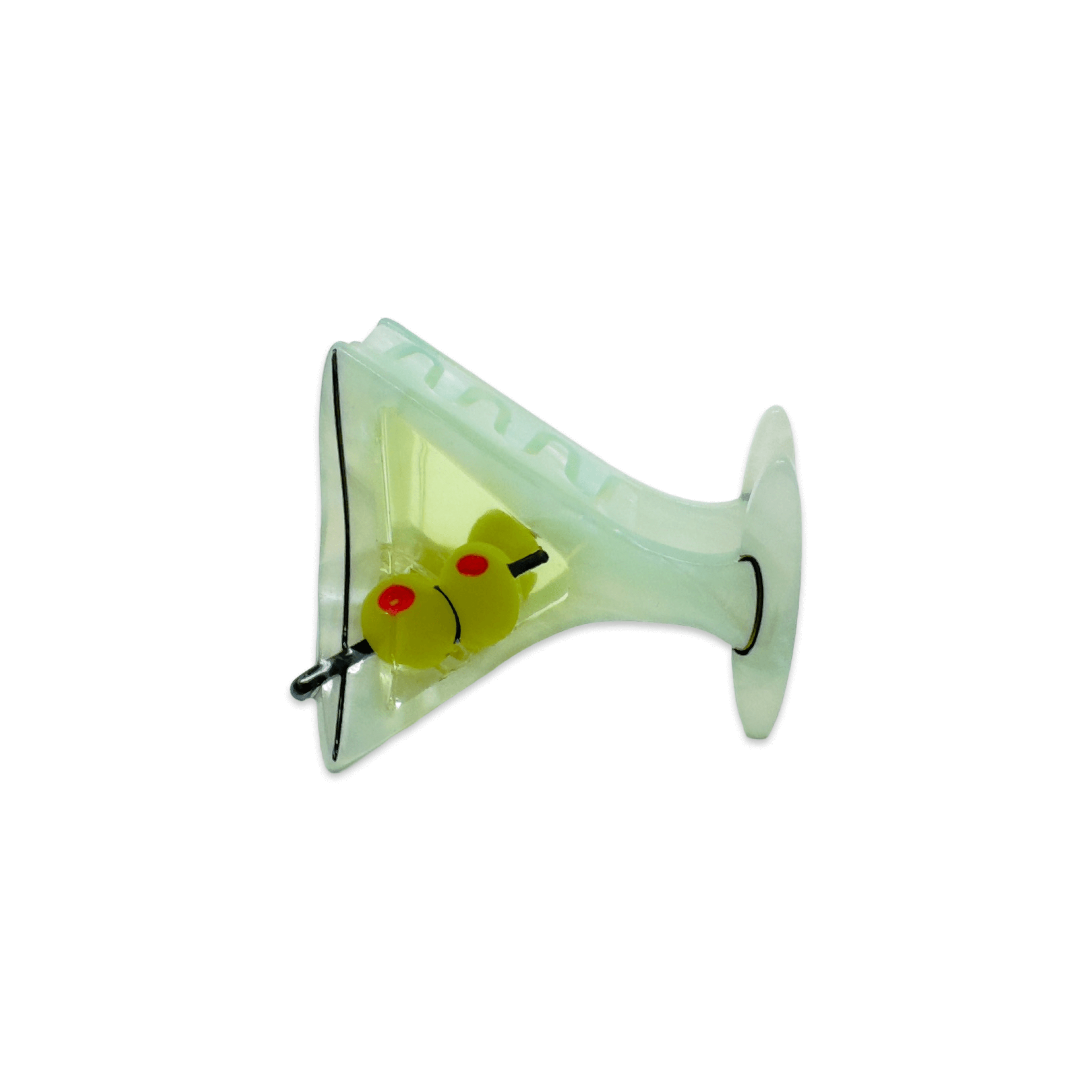 Mini Martini Hair Claw Clip