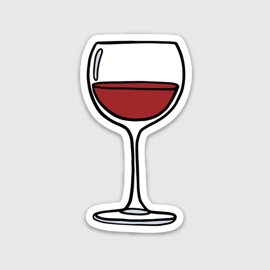 Wine Glass Sticker