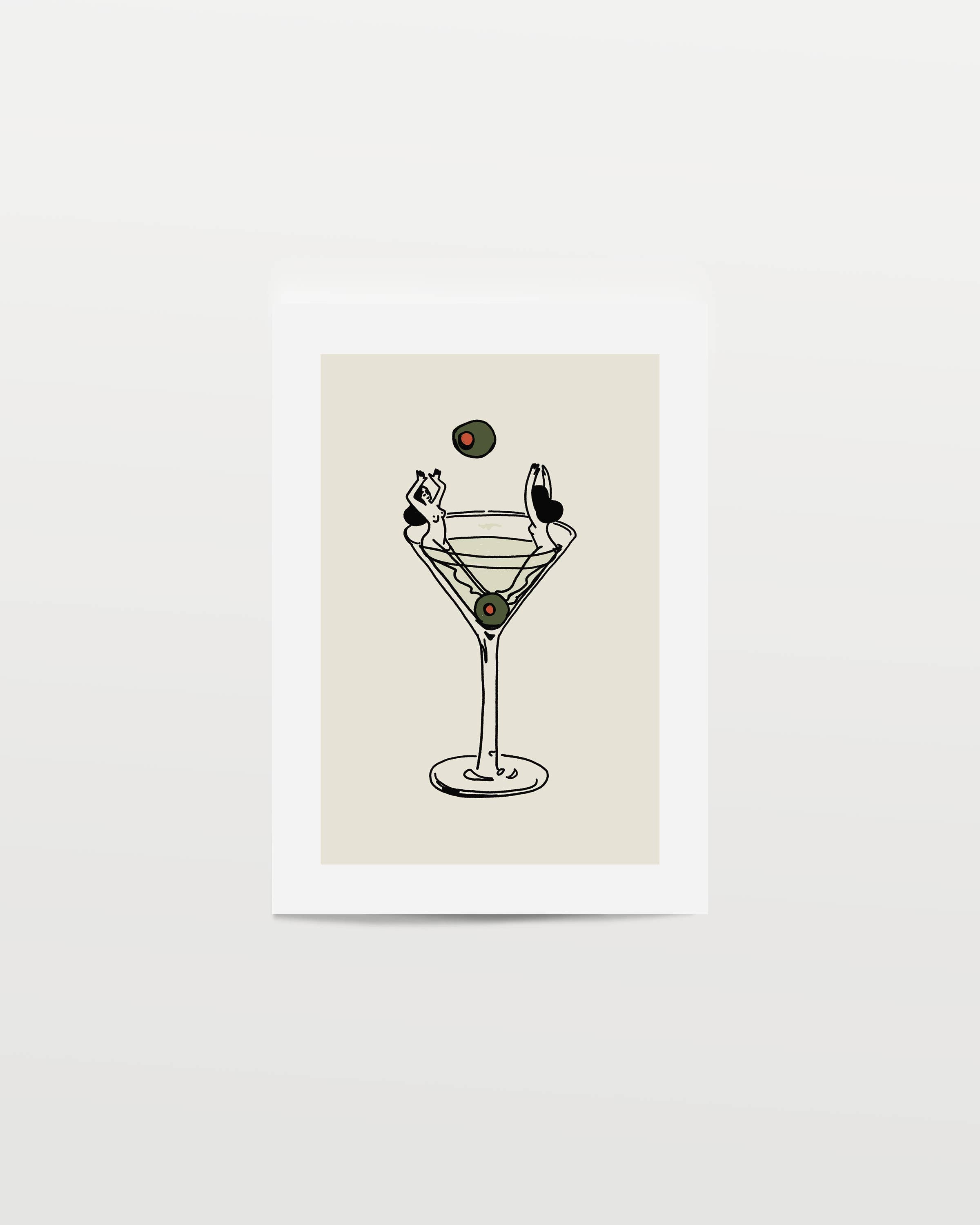 "Martini Girls" Wall Art Print Retro Vintage Bar Home Decor: 11 x 14