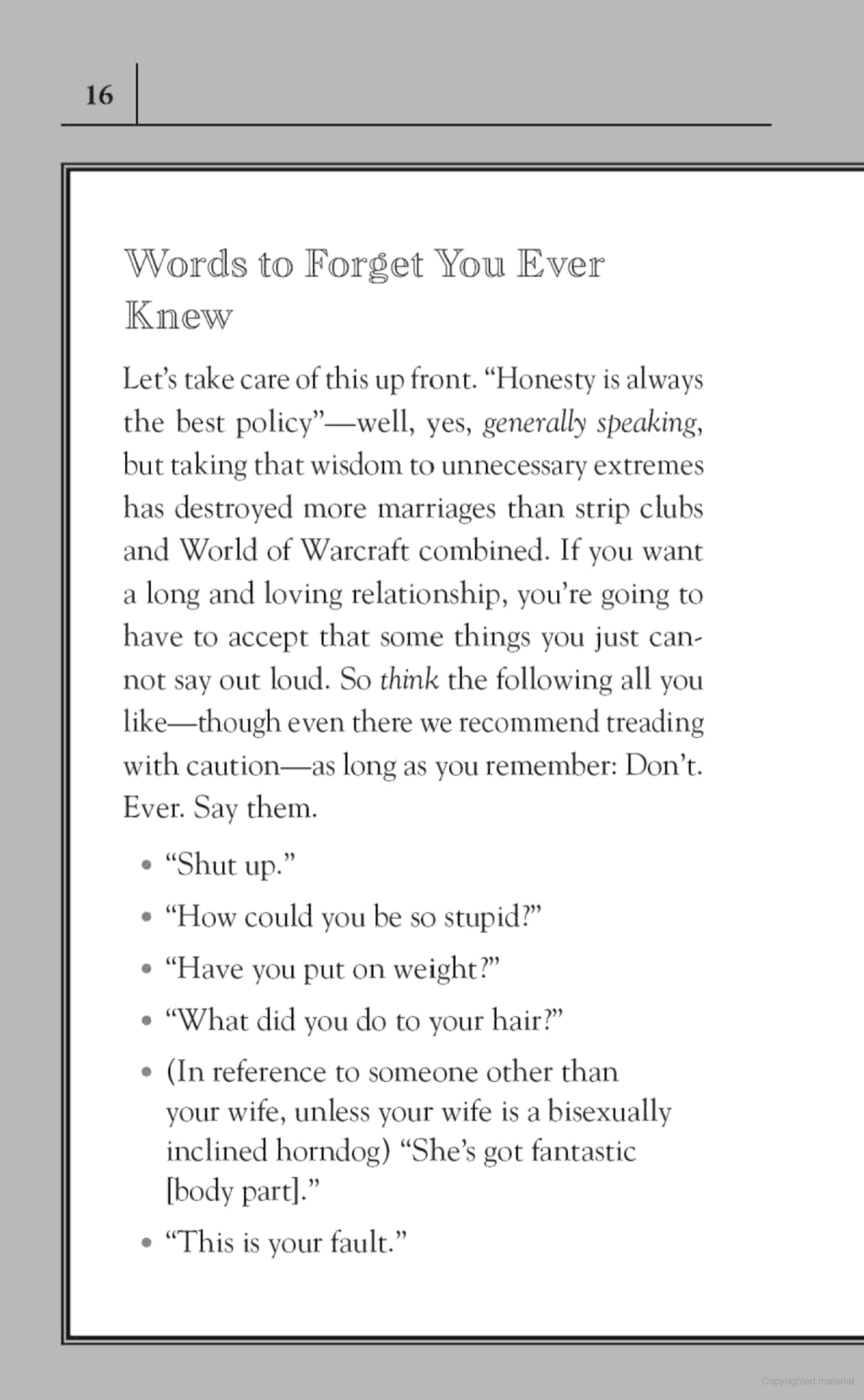 Stuff Every Husband Should Know