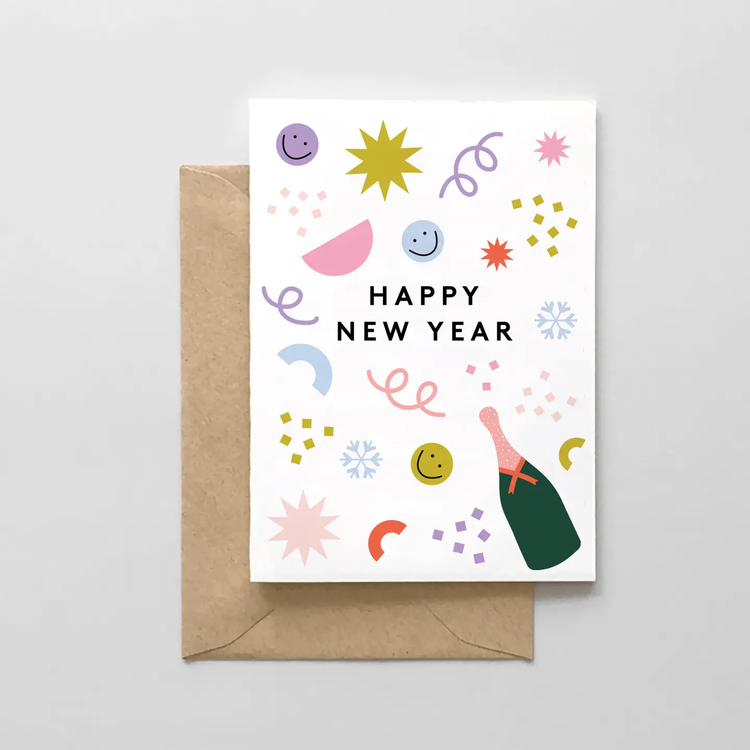 Happy New Year Confetti Card