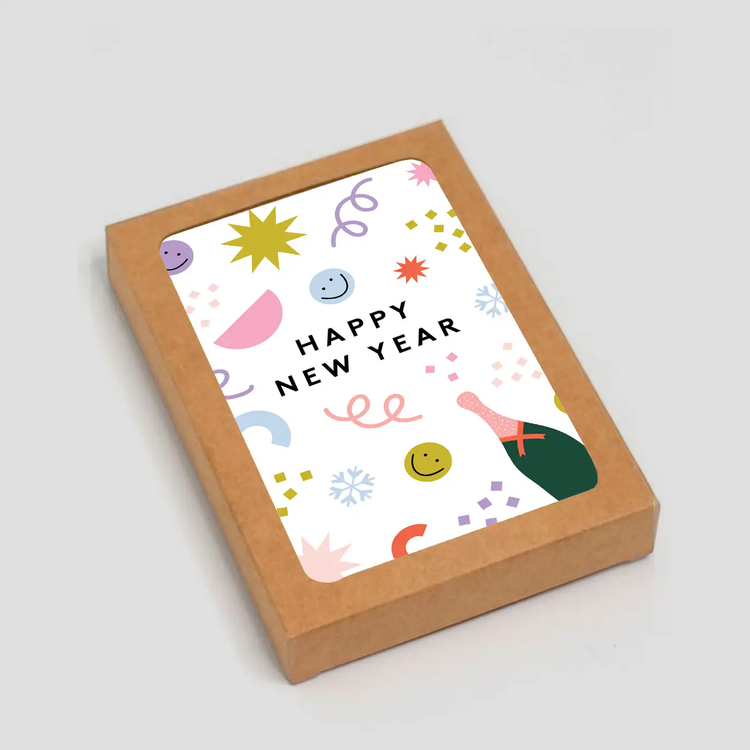 Happy New Year Confetti Card Pack