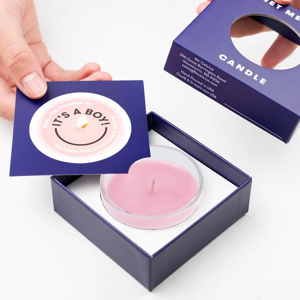 Secret Message Candle - It's A Boy!