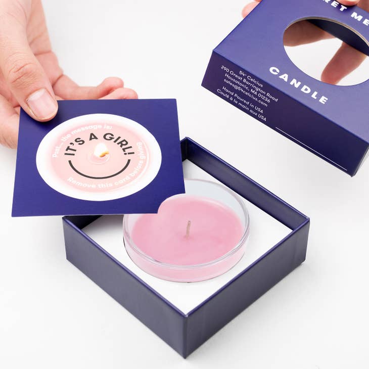 Secret Message Candle - It's A Girl!