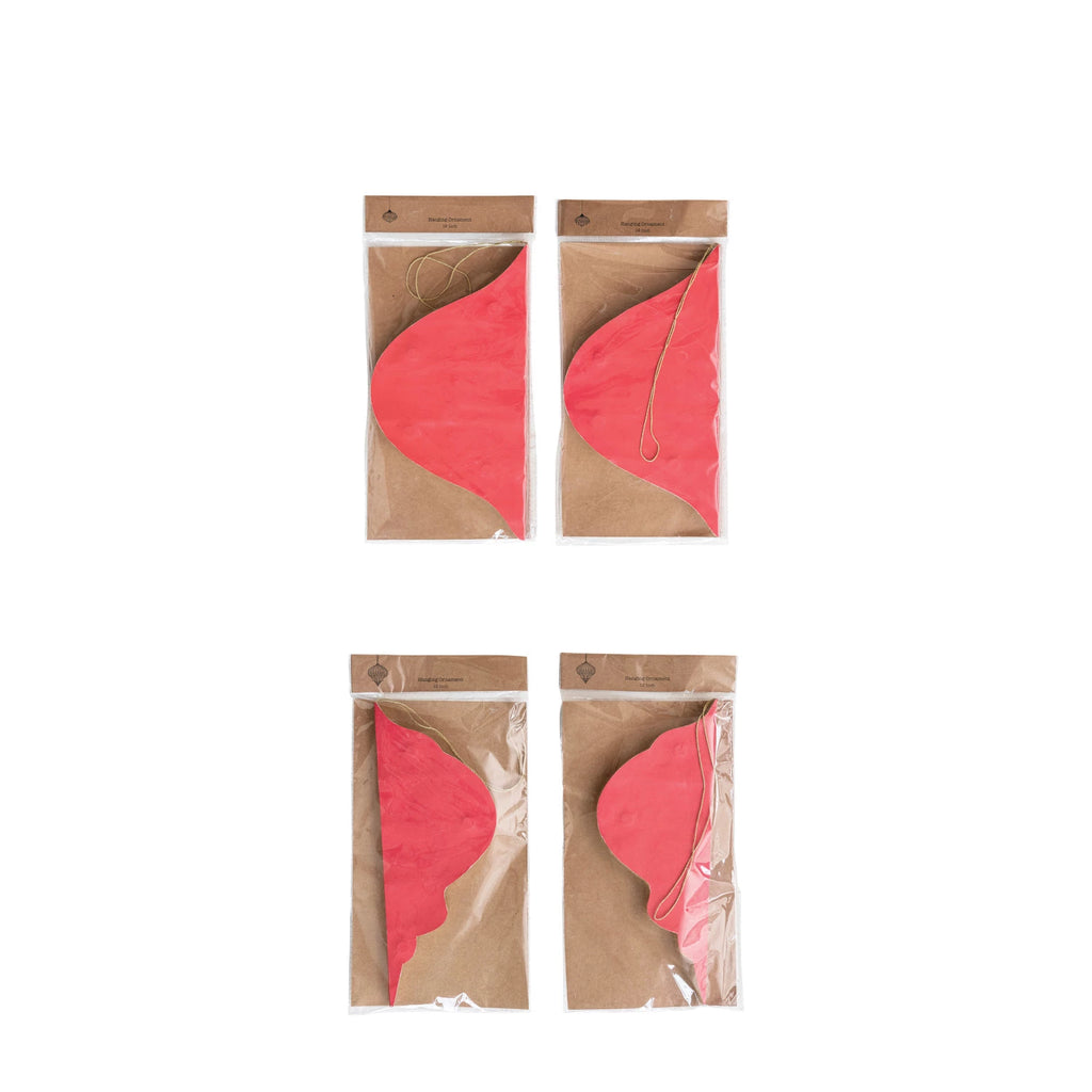 12" Paper Honeycomb Ornament with Gold Glitter