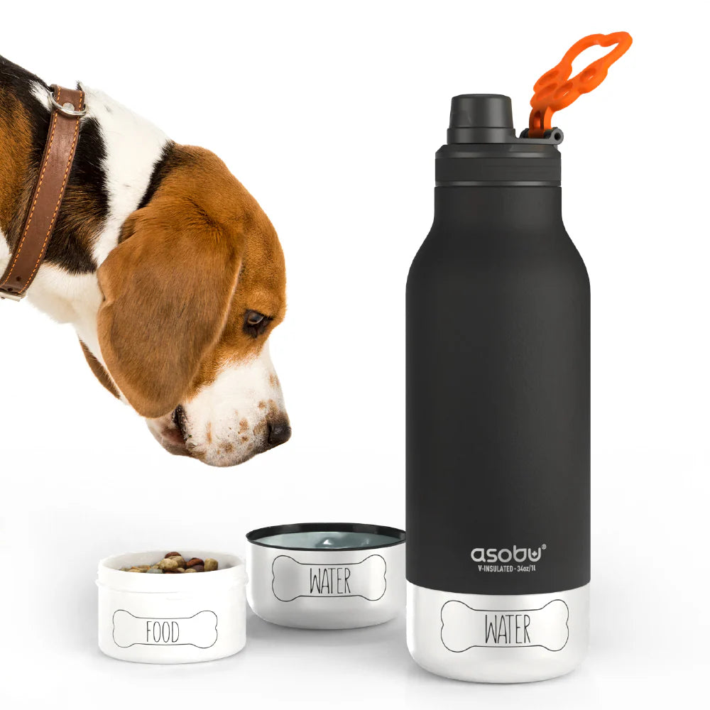 Barky Water Bottle Pastel Peach
