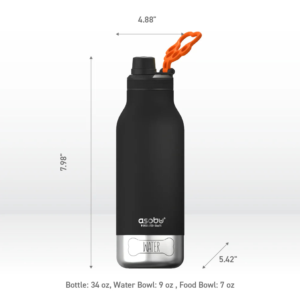 Barky Water Bottle Pastel Peach