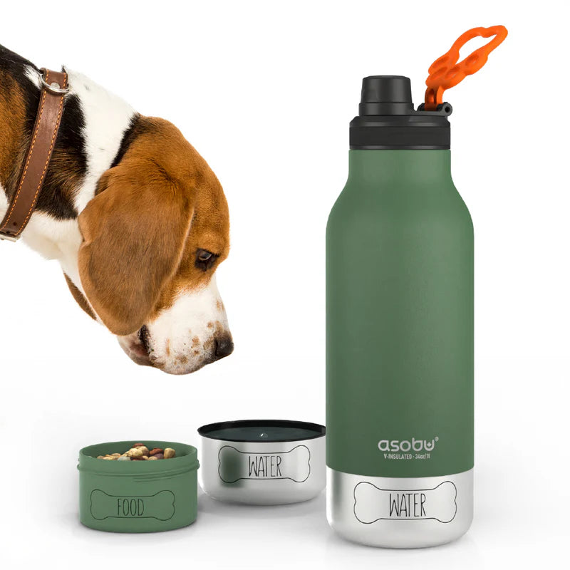 Barky Water Bottle Green