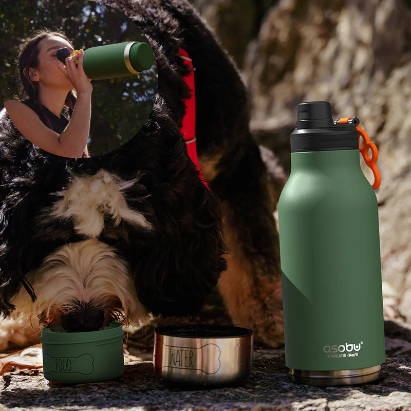 Barky Water Bottle Green
