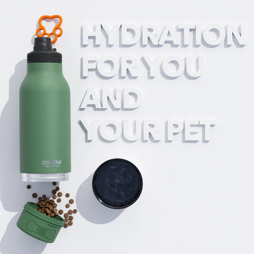 Barky Water Bottle Green