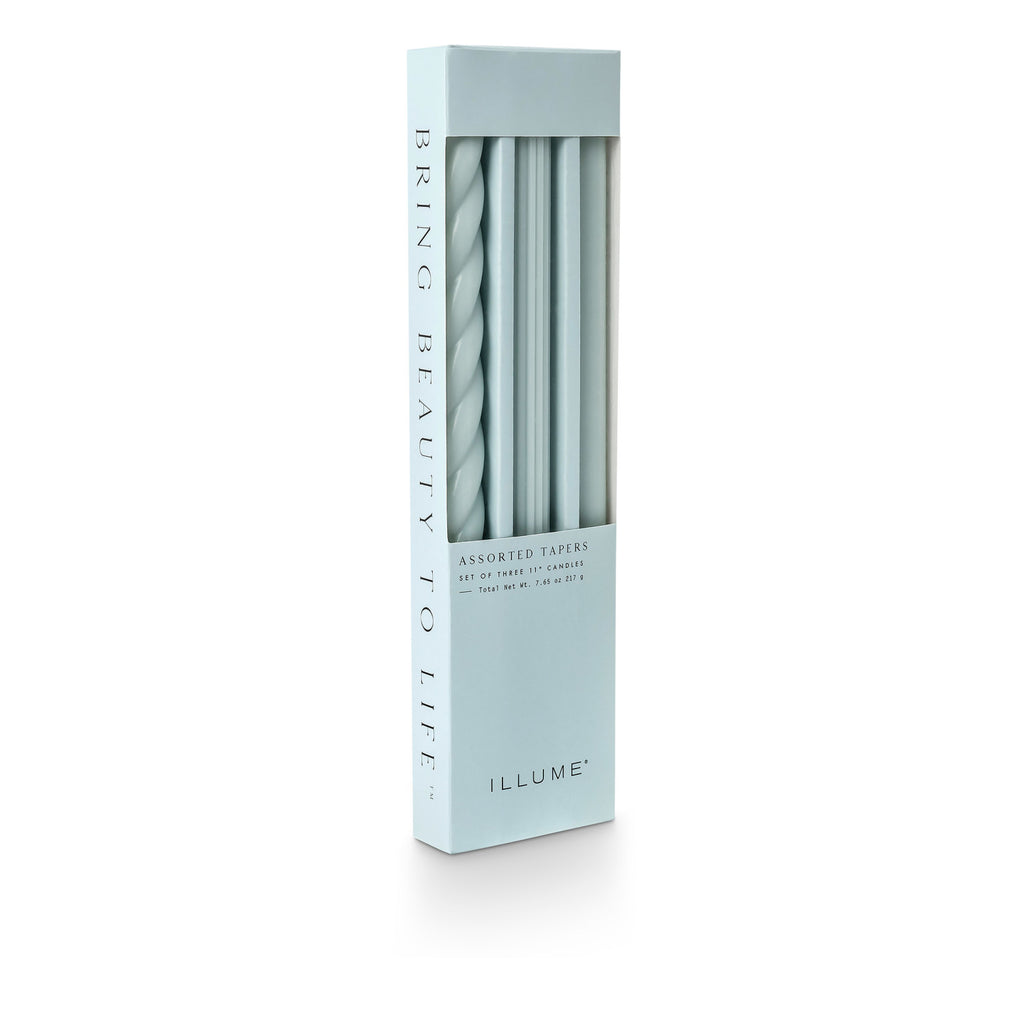 Blue Taper Candles - 3 pack