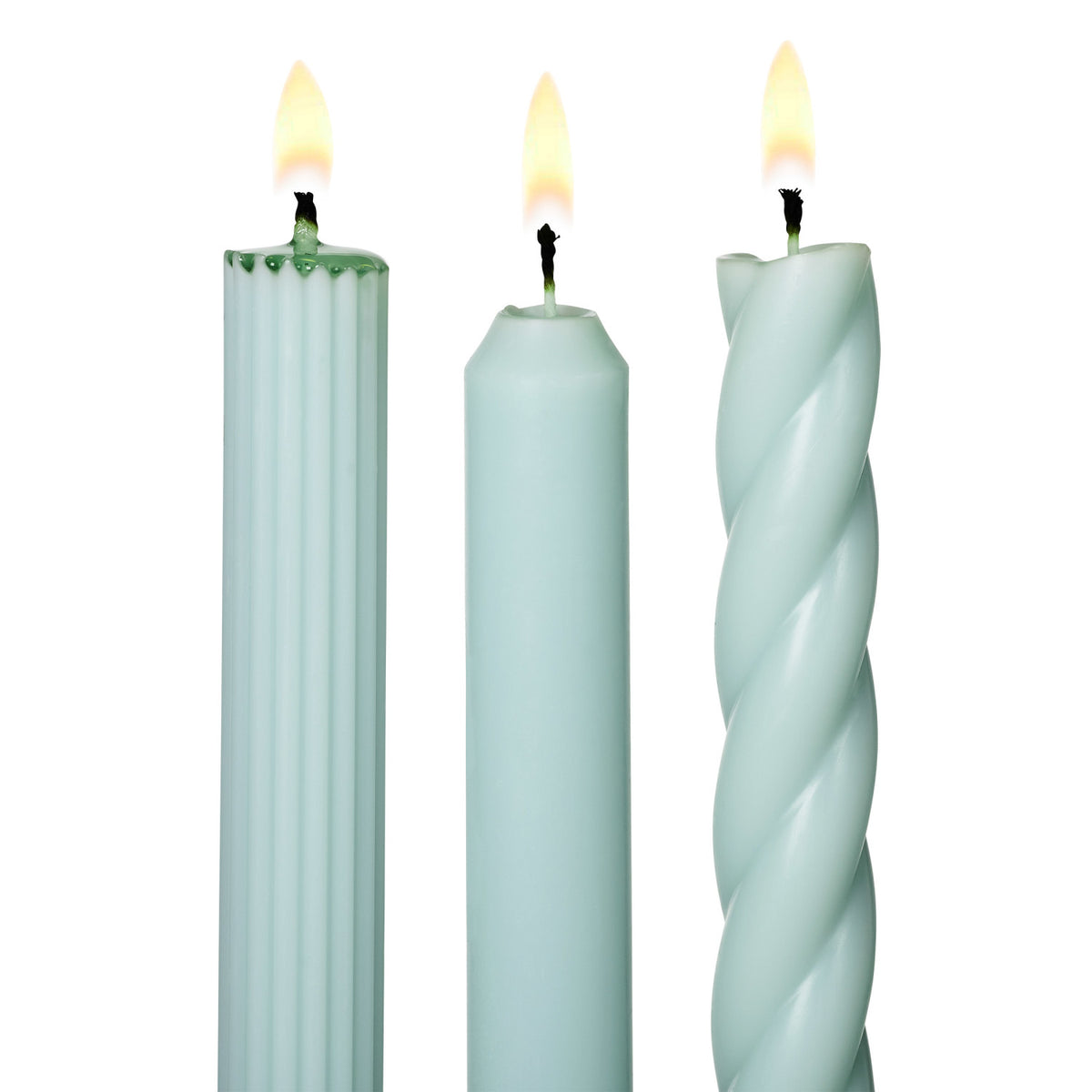 Blue Taper Candles - 3 pack