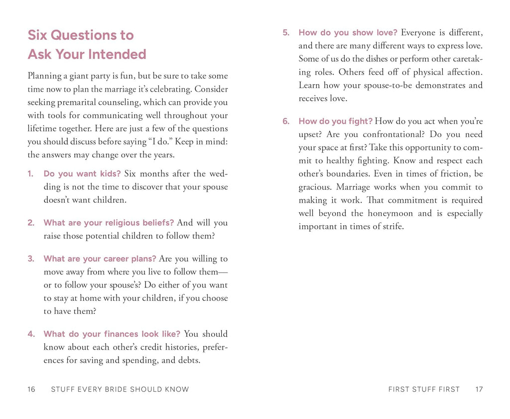 Stuff Every Bride Should Know