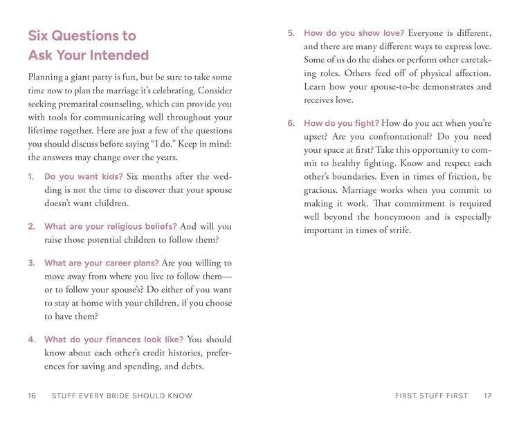 Stuff Every Bride Should Know