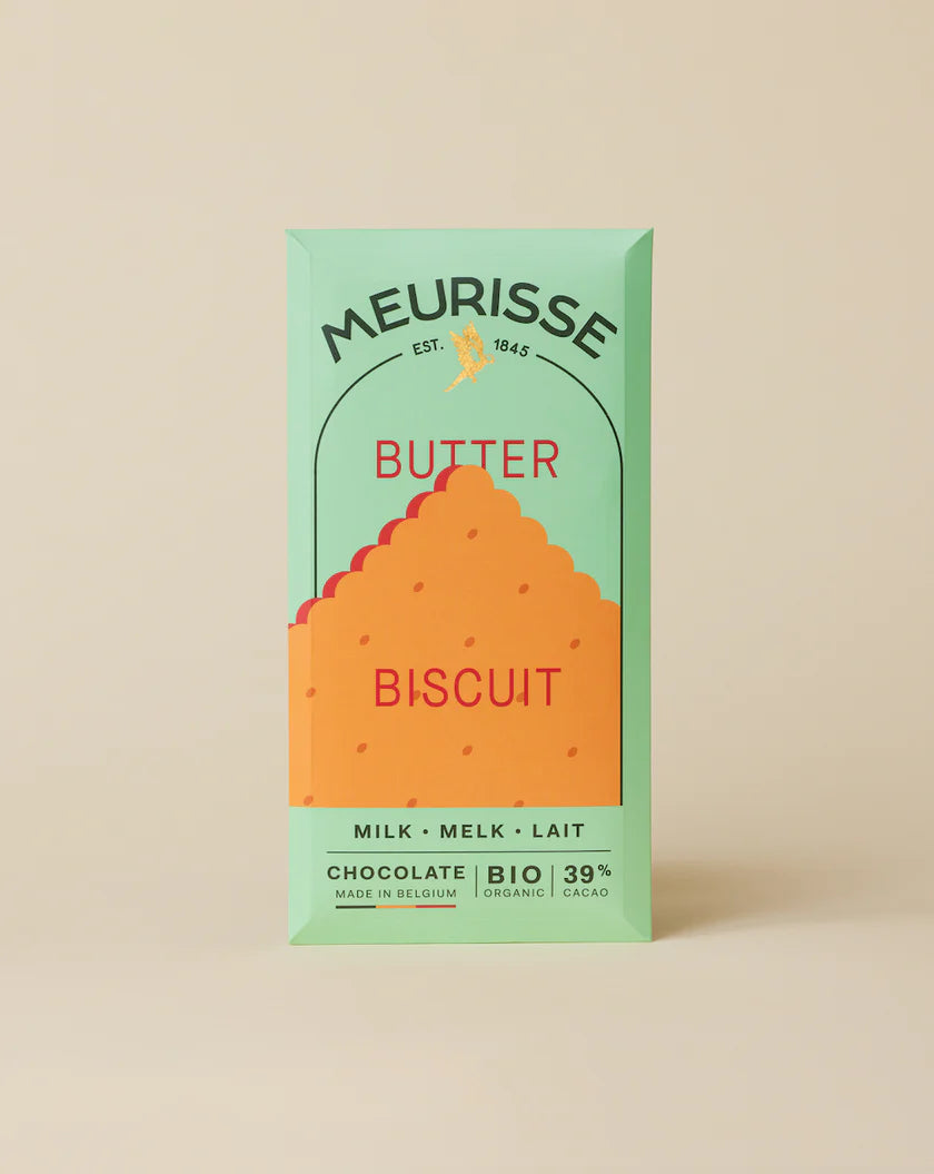 Meurisse Milk Chocolate with Butter Biscuit Bar